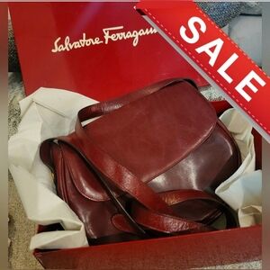 #Vintage 1980's #Salvatore #Ferragamo Made In #Italy #Leather #Purse w/ ORIG BOX